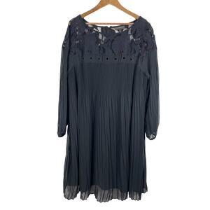 Lane Bryant Lightweight Lace Embroidered Inlay Flowy Women's Dress 26